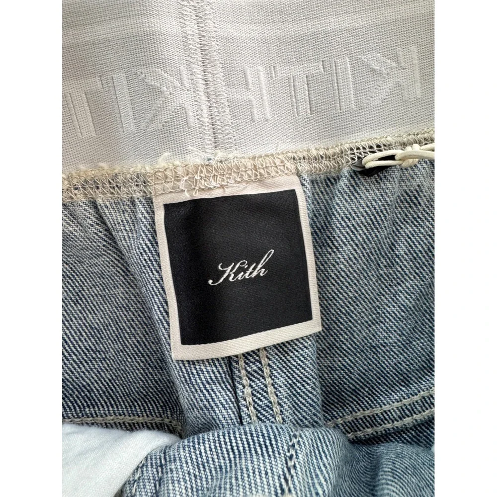 Kith Dana Logo Denim Pant Luka Wash Blue Wide Leg Jeans KHW060547-5078 Size 28 - Picture 9 of 16